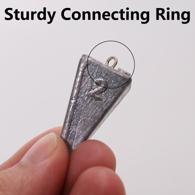 Fishing Weight Sinker, 5 Pieces Pyramid Weights Set, Tackle Accessory