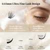 GlowVane TrueCurve 12mm D Curl Lash Clusters(Shiney)