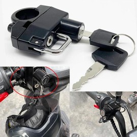 Helmet Anti-theft Locker Aluminum Alloy Premium Workmanship Shockproof Handlebar Lock Motorcycle Accessories / 헬멧 도난 방지 사물함 잠금 장치 알루미늄 합금 고급 솜씨 충격 방지 핸들 바 잠금 장치 오토바이 용품