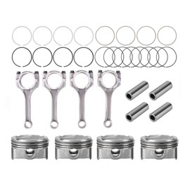 4 x Connecting Rods & Piston Kit Compatible with Hyundai Kia Accent Rio 1.6L DOHC 2012-2016 Replacement for 23041-2B600, 23041-2B610, 23041-2B620, 23410-2B600 23510-2B010