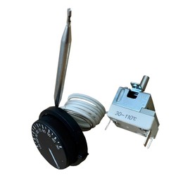 Bain Marie Hot Cupboard Temperature Control Thermostat Kit 30-110°C 16amp