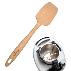 Mixcover Sustainable Wooden Spatula Suitable for Thermomix TM 5 TM 6 TM 31 Replacement for Rotary Trowel Spatula Dough Scraper Mixing Spoon Cooking Spoon Vegan