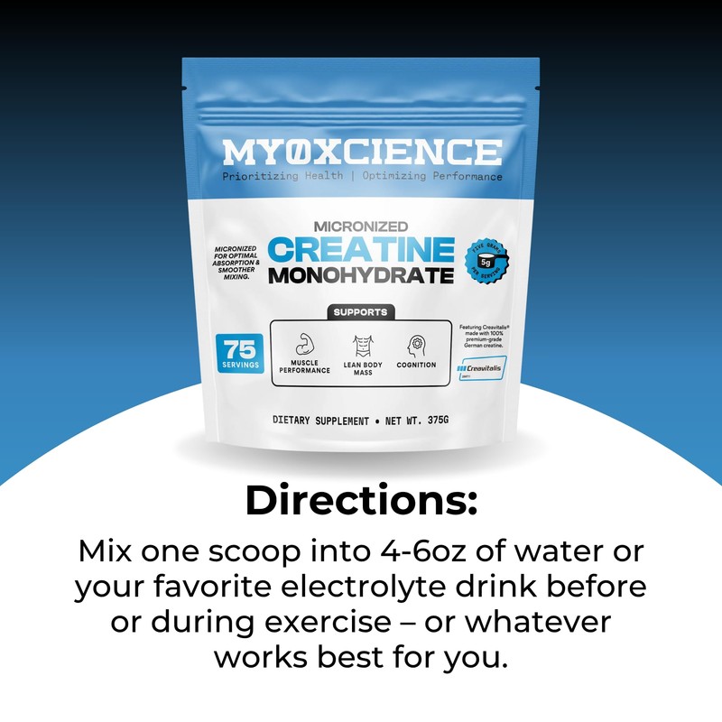 MYOXCIENCE Micronized Creavitalis Creatine | The World’s Purest Micronized Form