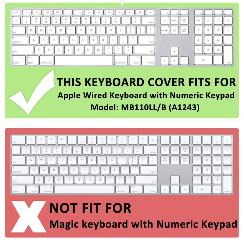 ProElife Silicone Full Size Ultra Thin Keyboard Cover Skin for
