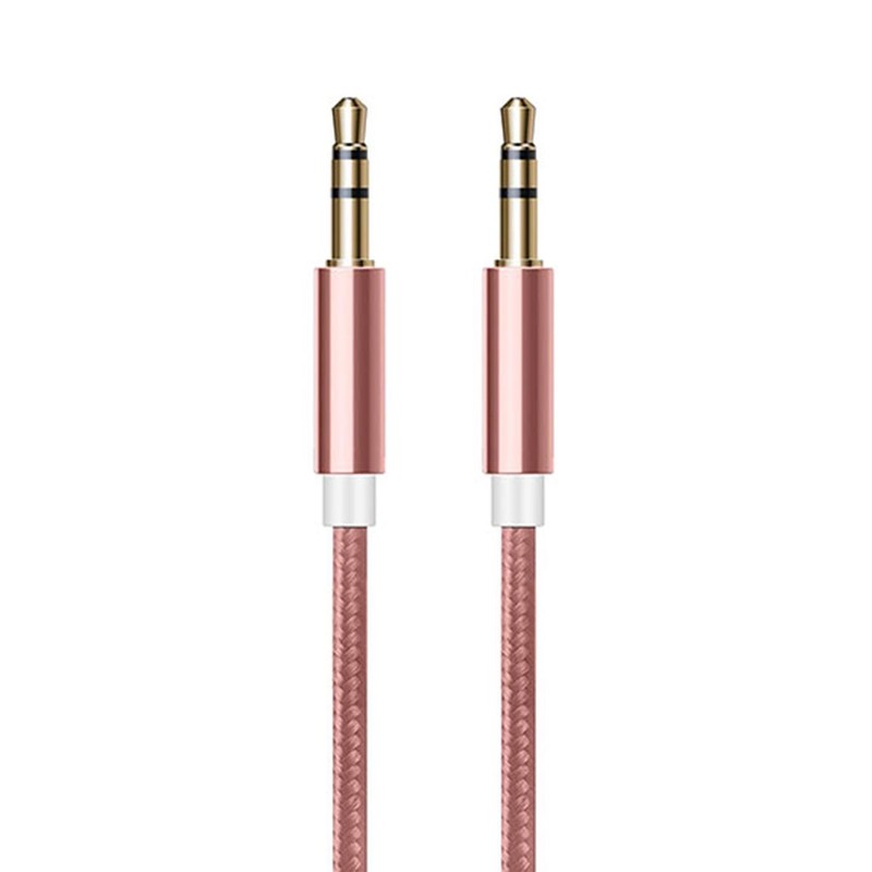 AQUARIUS FX Powabud Aux-In-Cable 3.5mm Braided, Rose Gold
