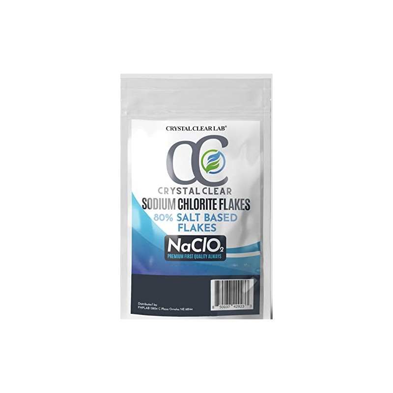 Crystal Clear Lab Sodium Chlorite Flakes 80% Tech Grade –