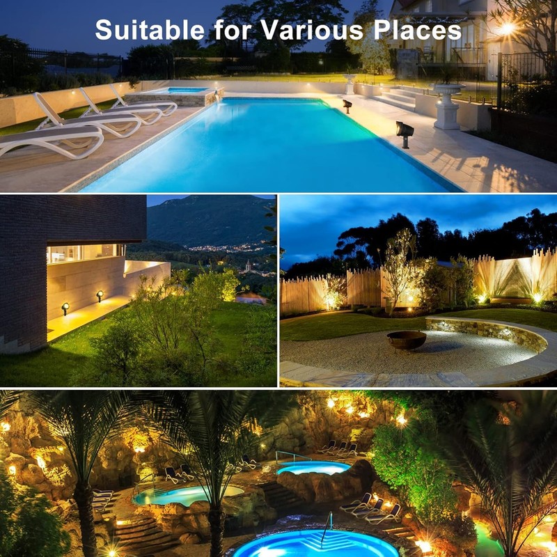 MEIKEE 15W 1500LM Landscape Lighting, 120V 2700K Warm White LED