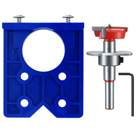 35 mm Hinge Templates, Concealed Hinge Boring Jig Bit Drill Bushing Sets, Hinge Drill Jig Drill Guide, Hinge Drilling Gauge for Cabinet Hinges Mounting Plates Carpenerar