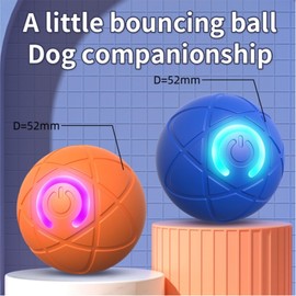 Anvgok Vibrating Bouncing Moving Shaker Ball Pet Toy for Dogs - Interactive Dog Toys(Orange)