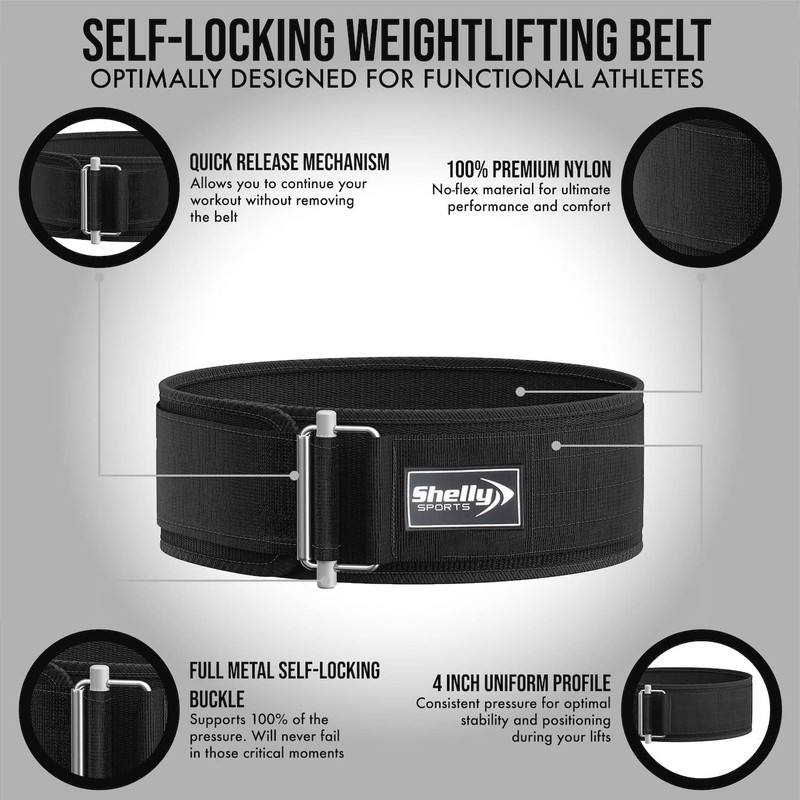Shelly Weight Lifting Belt for Back Support Premium Self Locking