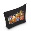 Pooh Bear Cosmetic Bag Cartoon Coffee Cup Makeup Bag with