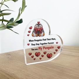 Red Ocean You Are My Penguin Romantic Gift For Boyfriend Girlfriend Acrylic Plaque Valentines Gift For Husband Wife Novelty Gift For Anniversary Couple Gift Keepsake Gift For Him Her