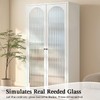 Windimiley Window Privacy Film 3D Reeded Glass Static Clings Fluted
