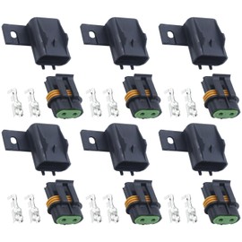 Seentech Waterproof ATO ATC Fuse Holder Kit – 12V 30A Inline Blade Fuse Socket with Terminals, Weatherproof Automotive Marine Electrical Connector (Pack of 6)