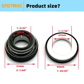 Mechanical Seal Fit for Predator 3 Inch 301cc Full-Trash Water Pump - 23000 GPH Fit SKU 56718 Fit for Honda Engine Parts 3 Inch WT30XK4A 270cc 4 Inch WT40XK3A 389cc Construction Full Trash Water Pump