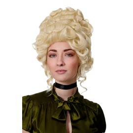 WIG ME UP - GFW1675-613 Quality Wig Rococo Baroque Noble Light Blonde Platinum Blonde Beehive Tower Wig Marie Antoinette