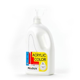 MEEDEN Titanium White Acrylic Paint: Extra-Large 2L /67 oz White Liquid Paint - Perfect for Acrylic Poured Paintings, Studio, School, Wall Painting & Party