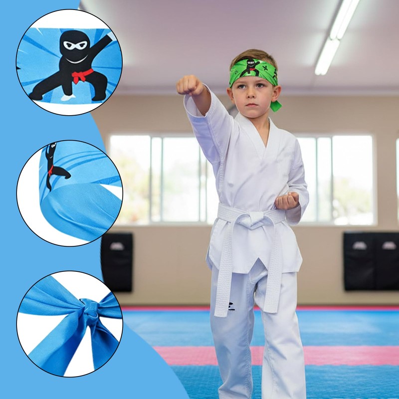 Wqafe Set di 12 fasce per capelli Ninja, accessori per