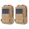 2 Pack Molle Pouches - Tactical Compact Water-Resistant EDC Pouch