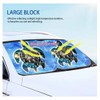 Forchrinse Teal Marble Print Car Windshield Sun Shade Foldable Auto