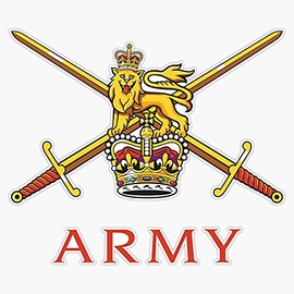 HOF Trading British Army Vinyl Sticker Waterproof Decal Laptop Wall Window Bumper Sticker 5"