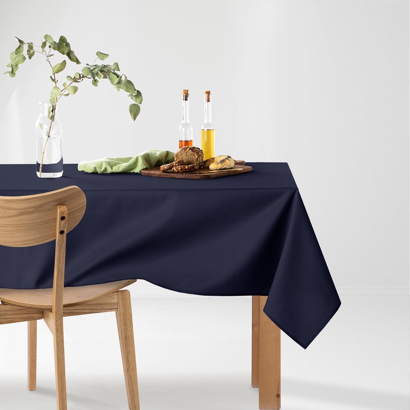 Filumi Tablecloth 110 x 110 cm Round Dark Blue Washable