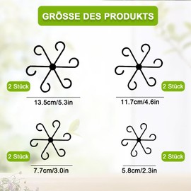 Cfcyhla Pack of 8 Plant Support Shrub Holders, Plant Stem Holder, Plant Holder, Plant Clips for Support, Trellis Aid, Ring for Plants, Flowers, Tomatoes, Hydrangeas