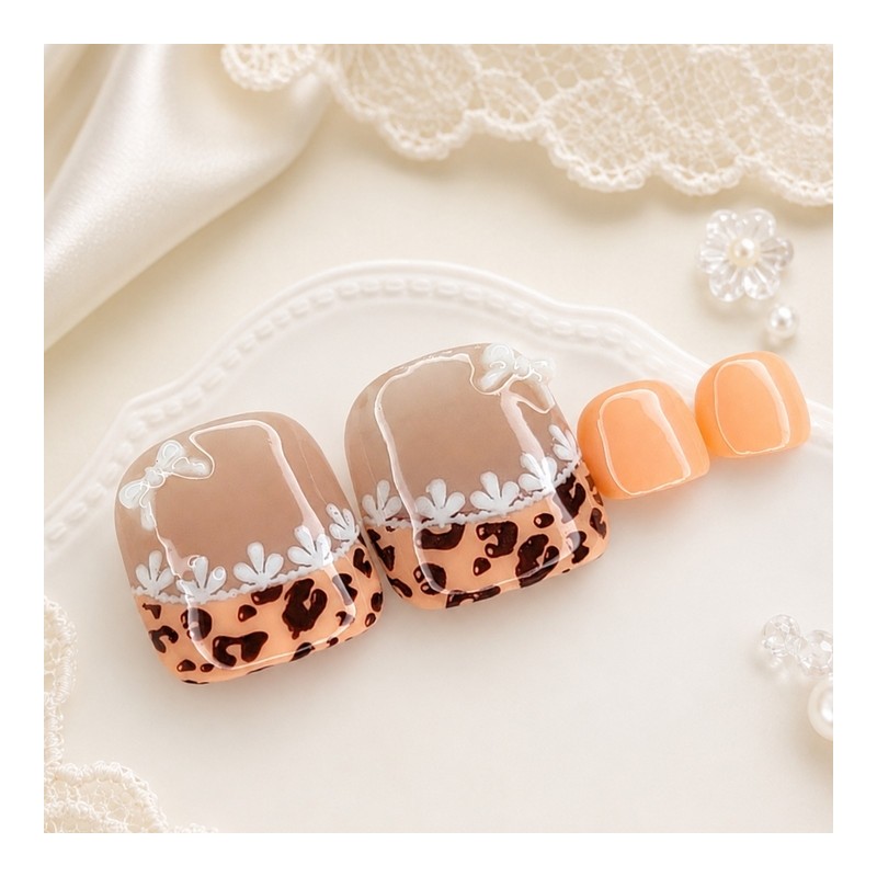 Hime Gyaru Leopard Handmade Pedi Tip - Paddy B /