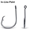 Dr.Fish 50 Pack in-line Circle Hooks, Straight Shank Octopus Hooks,
