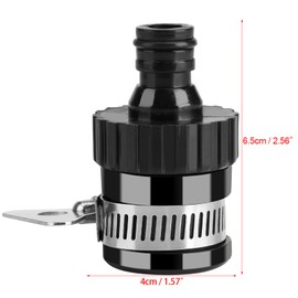 CYSFETENA Stainless Steel Universal Tap Connector, 6.5 cm Tap Hose Adapter, Leak-proof Hose Adapter Tap with Rubber Handle for Taps Smaller than 20 mm