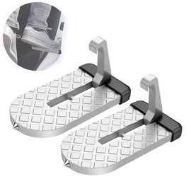 MAGIC SELECT 2 x Car Door Step, Foldable Vehicle Door Step, Non-Slip for Reaching the Ceiling, with Emergency Safety Hammer. For Cars, Caravans and Trucks.