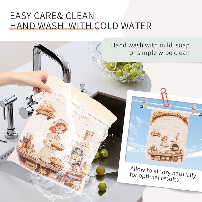 JOYCUDDLE 2 Packs Bread Bags for Homemade Bread with Proofing
