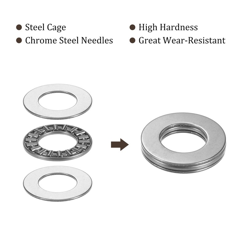 Kozelo 10pcs AXK1528 Thrust Needle Bearings - [15mm Bore x
