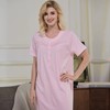 Keyocean Womens Cotton Short Sleeve Nightgown – Soft, Breathable &