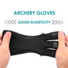 LICQIC Archery Glove, Three Finger Shooting Hunting Leather Gloves Protector
