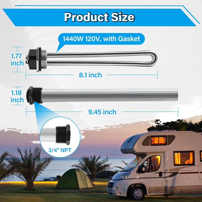 RV Water Heater Elements Kit Compatible with Suburban Water Heater