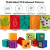 Kingtree Baby Blocks, 9PCS Soft Squeeze Building Blocks Stacking Toys