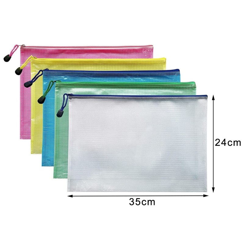 10PCS A4 Zip Wallets A4 Zipped Wallets Zip Folders Extra