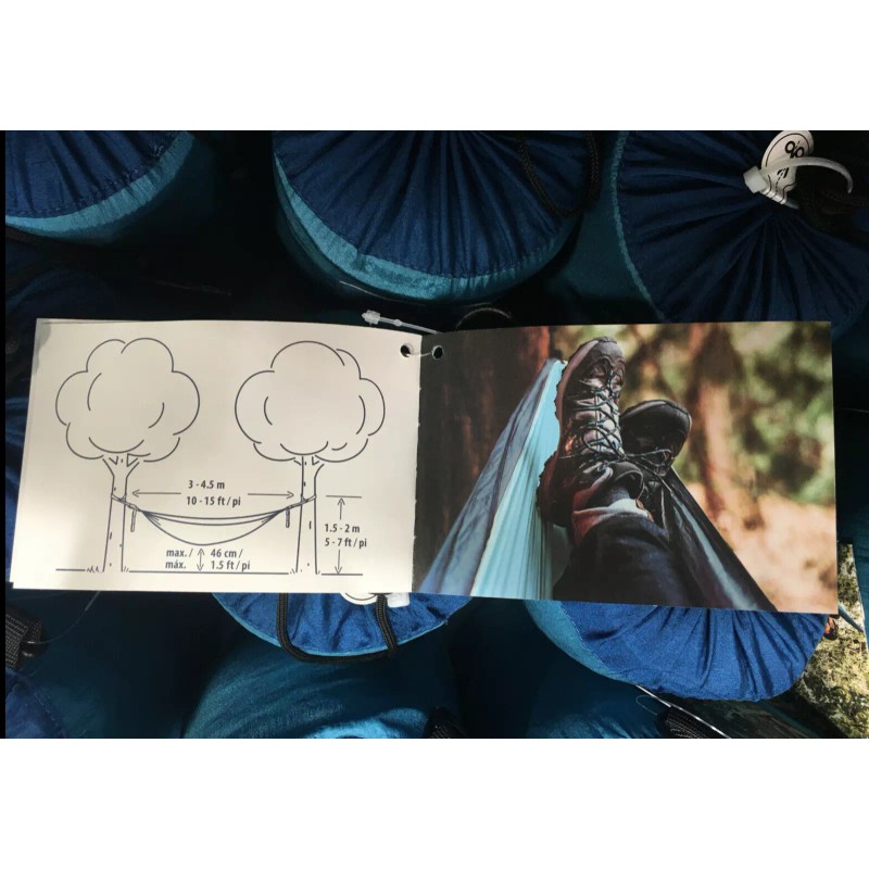 Hidden Wild 1-2 Person Travel Hammock Backyard Camping, Indigo Bunting