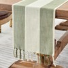 Wracra Cotton Linen Sage Green Table Runner 275cm Long with
