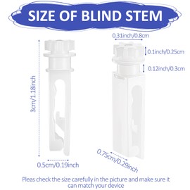 Vertical Blind Replacement Parts Repair Tabs White Stems for Window Carrier Vertical Blinds Curtain Accessories(20 Pieces)