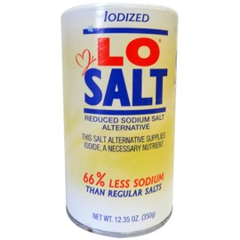 LoSalt Iodized Salt, 12.35-Ounce (Pack of 3)