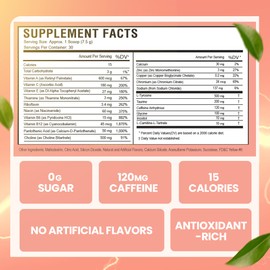 Morning Buzz Energy Drink Powder - Energy Boost Drink Mix - Sugar-Free Energy with Antioxidants - Morning Kickstart and Sports Nutrition Endurance Product - 30 Servings, Peach Rita, 8 Ounces