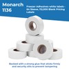 Perco Freezer Adhesives White Labels for Monarch 1136 Price Gun