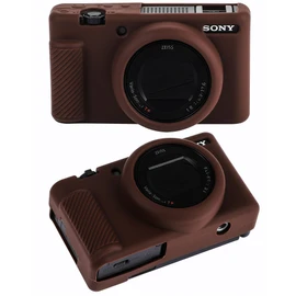 ZV-1F Camera Case, Soft Silicone Protective Case for Sony ZV1F/ZV-1M2/ZV-1 Mark II (NOT for ZV1) Vlog Camera, Lightweight ZV1F Cover (Coffee)