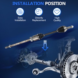 Maxfavor CV Axle Front Right Passenger Side FWD for Nissan Pathfinder 2013 2014 2015 2016 2017 2018 2019 3.5 6Cyl, for 2014-2019 INFINITI QX60 &2013 JX35 3.5L 6Cyl, CV Joint Shaft Assembly