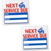 FESCO Next Service Due Reminder Static Cling Window Stickers Oil