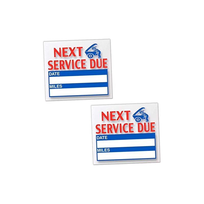 FESCO Next Service Due Reminder Static Cling Window Stickers Oil