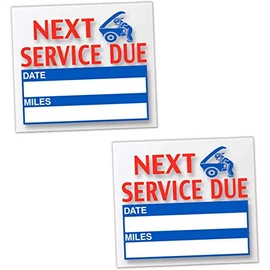FESCO Next Service Due Reminder Static Cling Window Stickers Oil Changes, Tune-Ups, Tire Rotations - 2 Pack