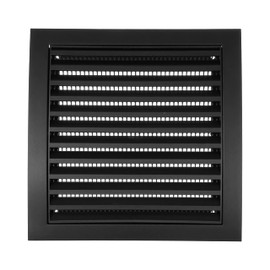 Vent Systems 190 x 190 mm / 7.5 x 7.5 Inch Anthracite Square Louvered Air Supply Vent Cover - Dryer, Air Conditioner Vent Cover, HVAC Exhaust Ventilation Grille for Bathroom, Home, Kitchen